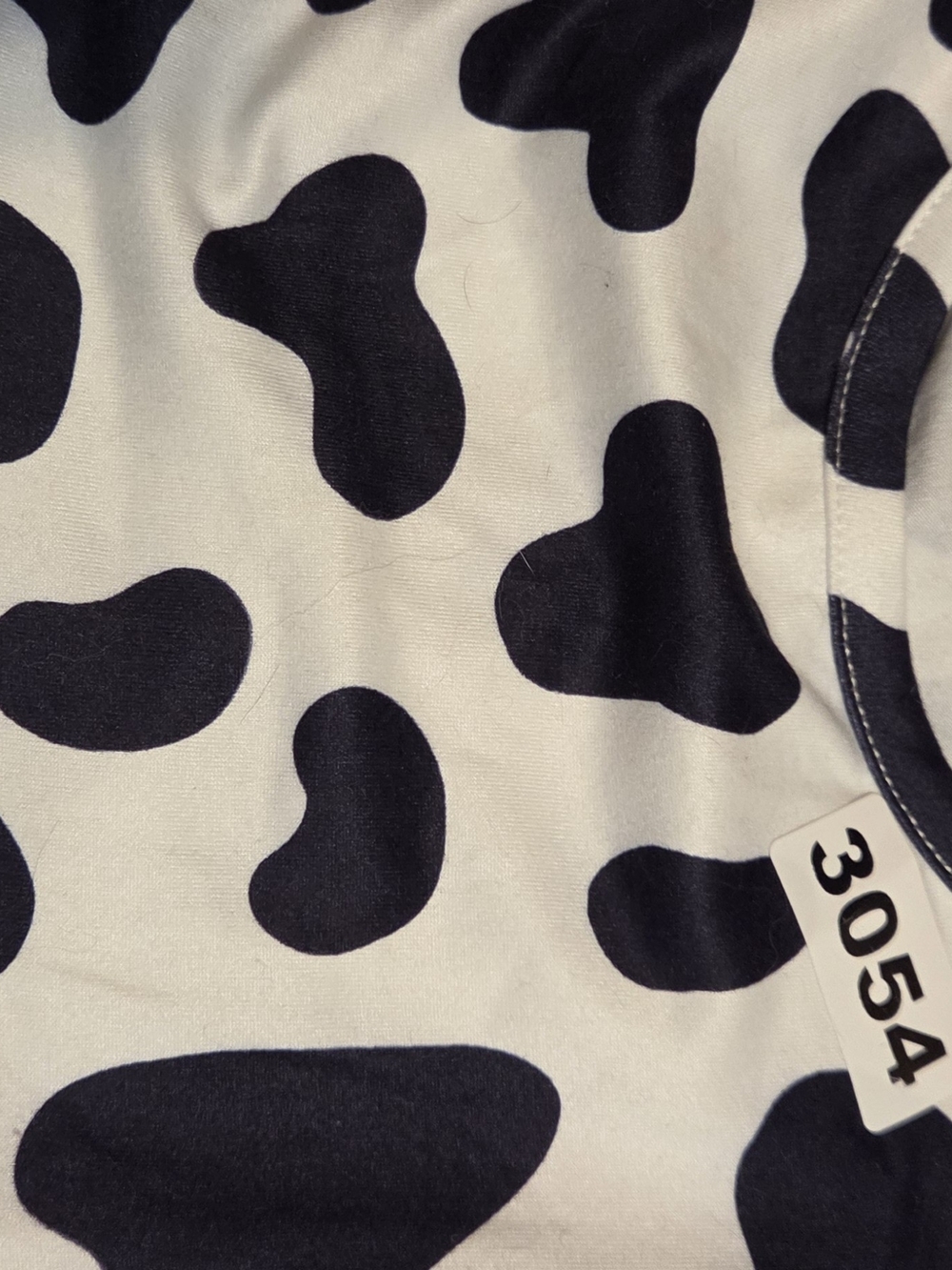 Girls' Black & White Spot Print Casual Dress
